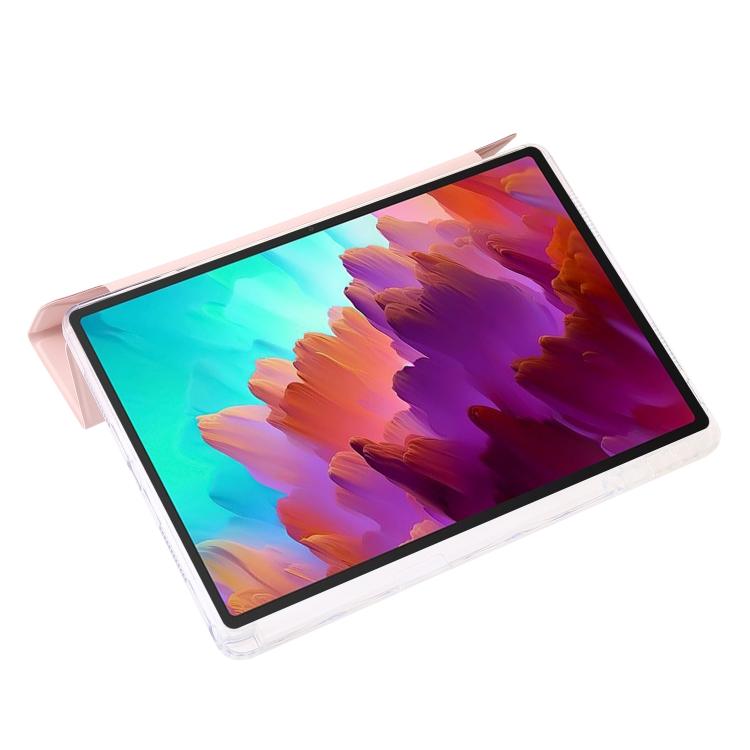 For Lenovo Xiaoxin Pad 11 2025 Clear Acrylic Deformation Leather Tablet Case