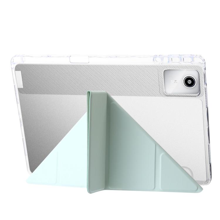 For Lenovo Xiaoxin Pad 11 2025 Clear Acrylic Deformation Leather Tablet Case