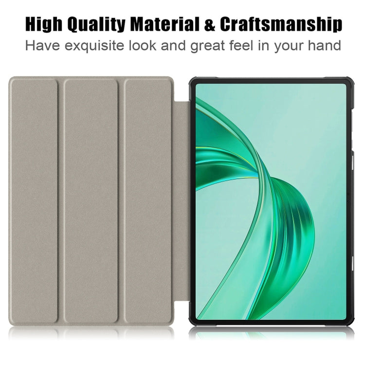 For Honor Pad X8b / X8a Custer Pure Color 3-Fold Leather Tablet Case