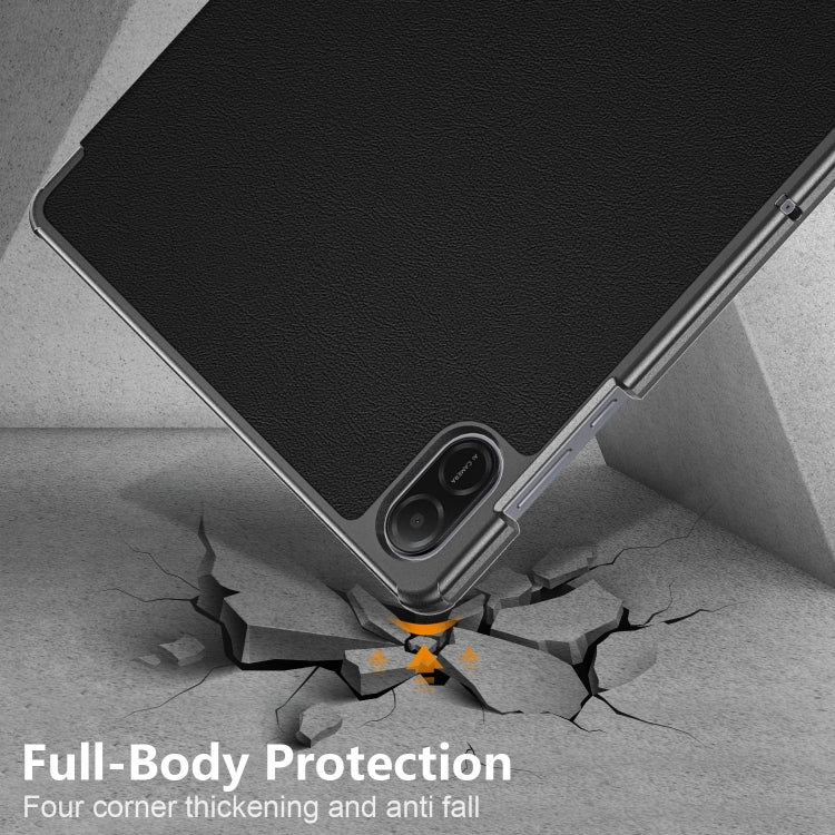 For Honor Pad X8b / X8a Custer Pure Color 3-Fold Leather Tablet Case