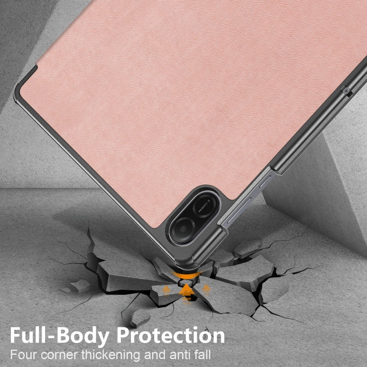 For Honor Pad X8b / X8a Custer Pure Color 3-Fold Leather Tablet Case