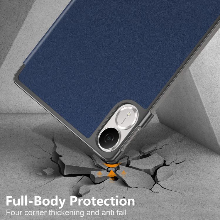 For Honor Pad V9 11.5 Custer Pure Color 3-Fold Leather Tablet Case