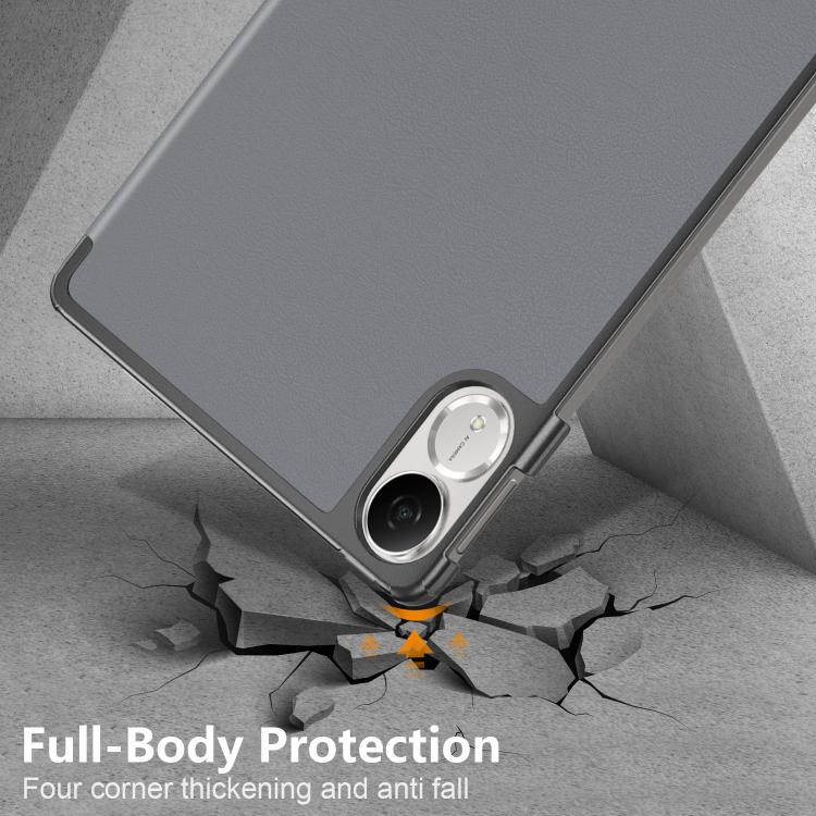 For Honor Pad V9 11.5 Custer Pure Color 3-Fold Leather Tablet Case