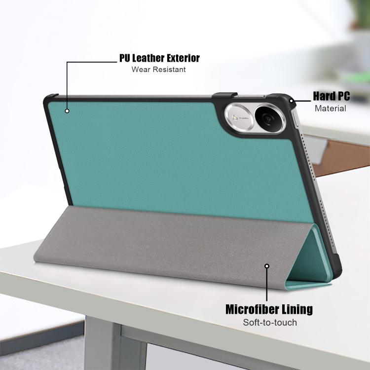 For Honor Pad V9 11.5 Custer Pure Color 3-Fold Leather Tablet Case