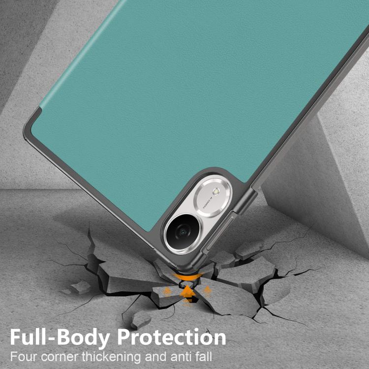 For Honor Pad V9 11.5 Custer Pure Color 3-Fold Leather Tablet Case