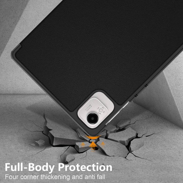 For Honor Pad X9a / X9 Pro Custer Pure Color 3-Fold Leather Tablet Case