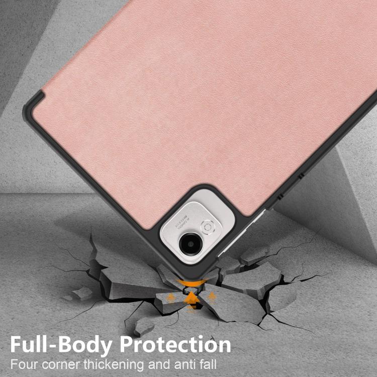For Honor Pad X9a / X9 Pro Custer Pure Color 3-Fold Leather Tablet Case