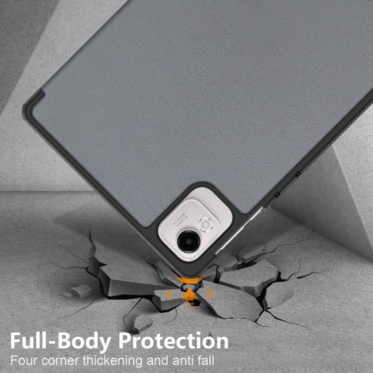 For Honor Pad X9a / X9 Pro Custer Pure Color 3-Fold Leather Tablet Case