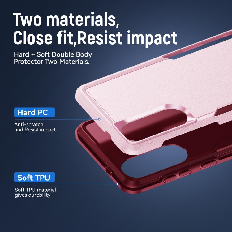 For Samsung Galaxy S25 Edge 5G Pioneer Armor Heavy Duty PC Hybrid TPU Phone Case
