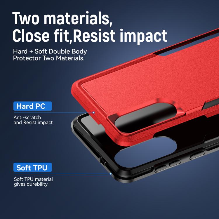 For Samsung Galaxy S25 Edge 5G Pioneer Armor Heavy Duty PC Hybrid TPU Phone Case