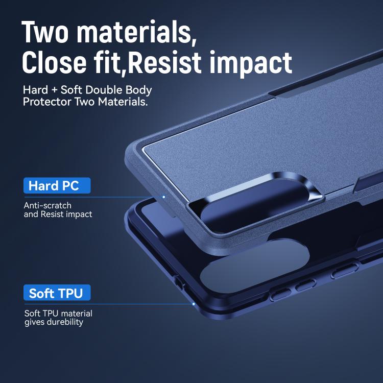 For Samsung Galaxy S25 Edge 5G Pioneer Armor Heavy Duty PC Hybrid TPU Phone Case