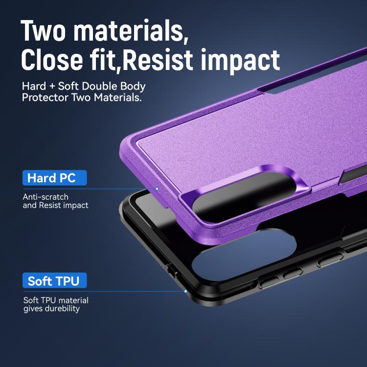 For Samsung Galaxy S25 Edge 5G Pioneer Armor Heavy Duty PC Hybrid TPU Phone Case