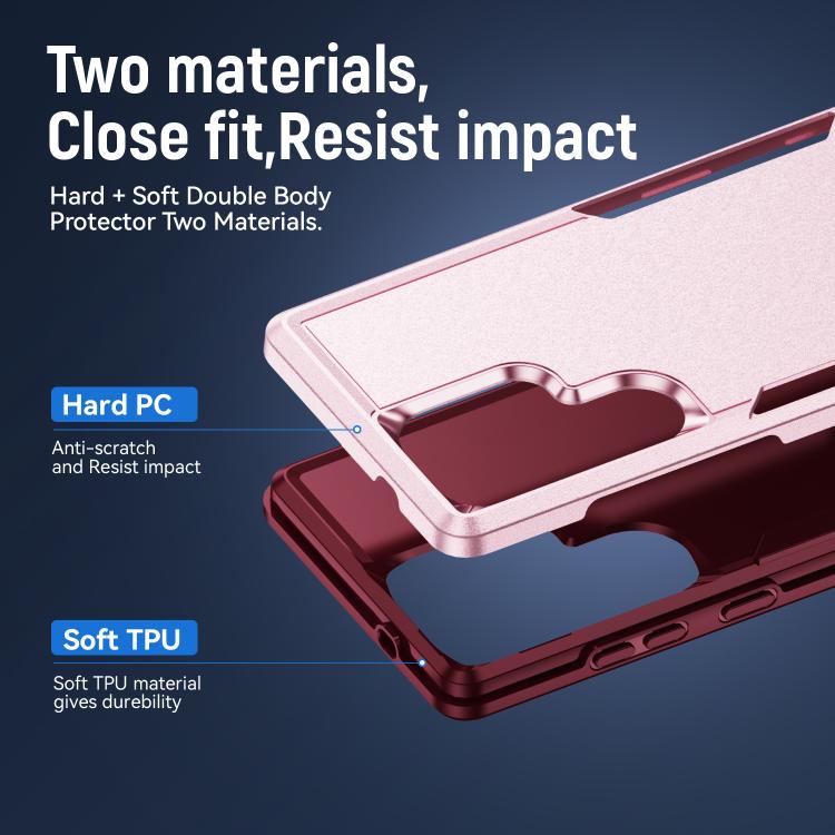 For Samsung Galaxy S25 Ultra 5G Pioneer Armor Heavy Duty PC Hybrid TPU Phone Case