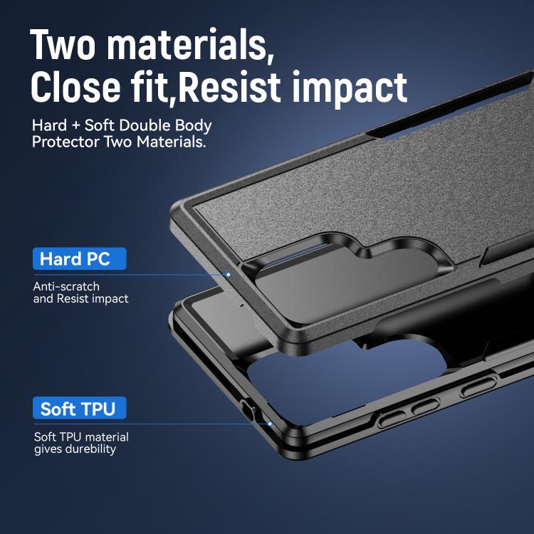 For Samsung Galaxy S25 Ultra 5G Pioneer Armor Heavy Duty PC Hybrid TPU Phone Case