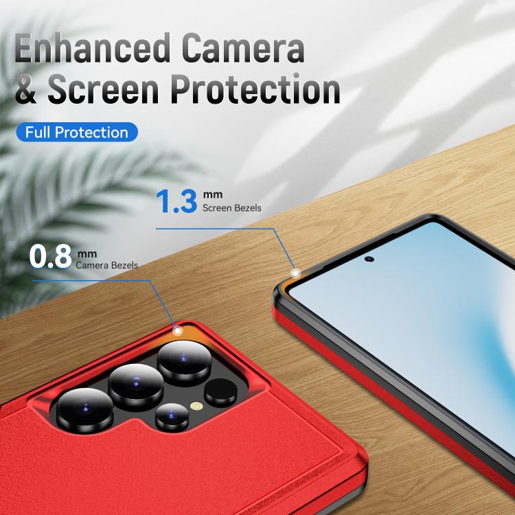 For Samsung Galaxy S25 Ultra 5G Pioneer Armor Heavy Duty PC Hybrid TPU Phone Case