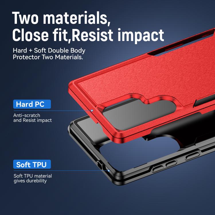 For Samsung Galaxy S25 Ultra 5G Pioneer Armor Heavy Duty PC Hybrid TPU Phone Case