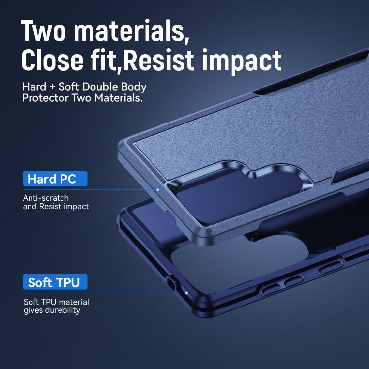 For Samsung Galaxy S25 Ultra 5G Pioneer Armor Heavy Duty PC Hybrid TPU Phone Case