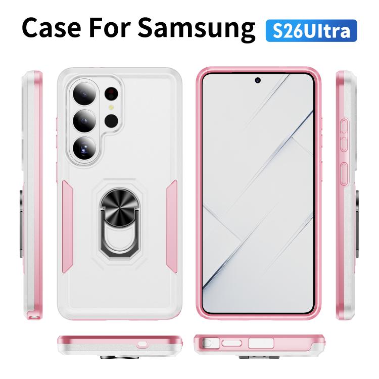 For Samsung Galaxy S26 Ultra 5G Pioneer Armor Heavy Duty PC Hybrid TPU Phone Case with Holder
