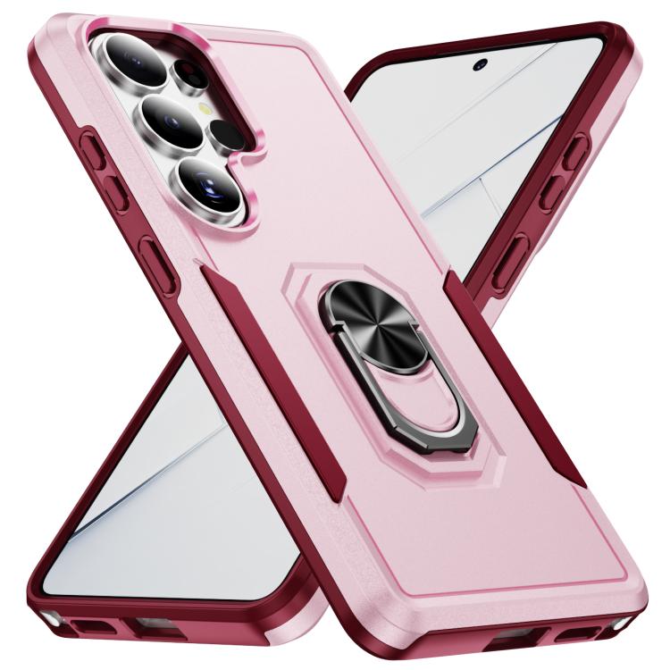 For Samsung Galaxy S26 Ultra 5G Pioneer Armor Heavy Duty PC Hybrid TPU Phone Case with Holder