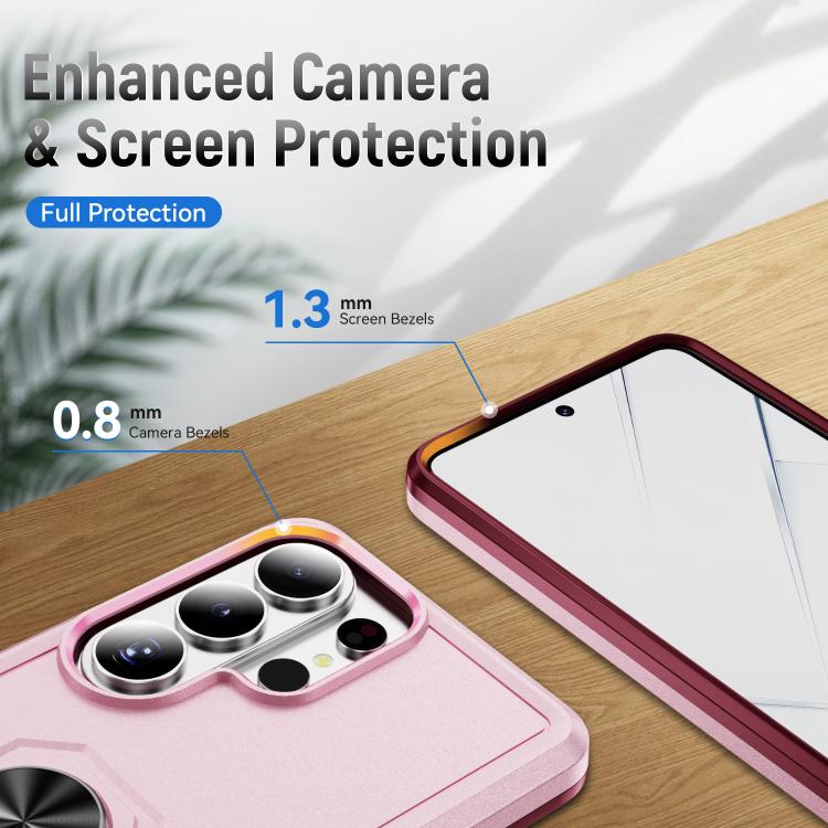 For Samsung Galaxy S26 Ultra 5G Pioneer Armor Heavy Duty PC Hybrid TPU Phone Case with Holder
