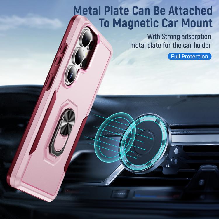 For Samsung Galaxy S26 Ultra 5G Pioneer Armor Heavy Duty PC Hybrid TPU Phone Case with Holder
