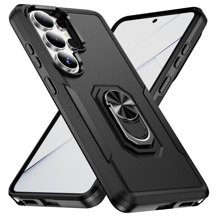 For Samsung Galaxy S26 Ultra 5G Pioneer Armor Heavy Duty PC Hybrid TPU Phone Case with Holder