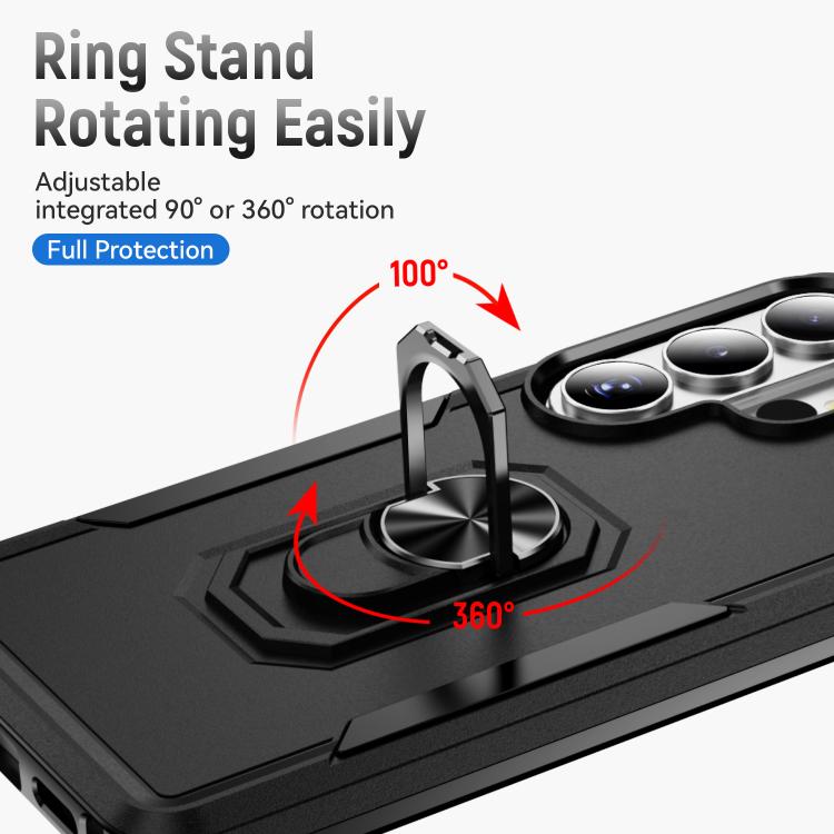 For Samsung Galaxy S26 Ultra 5G Pioneer Armor Heavy Duty PC Hybrid TPU Phone Case with Holder