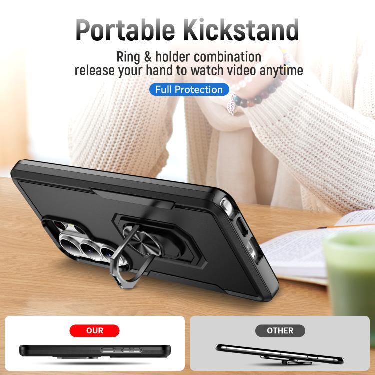For Samsung Galaxy S26 Ultra 5G Pioneer Armor Heavy Duty PC Hybrid TPU Phone Case with Holder