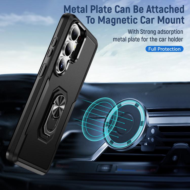 For Samsung Galaxy S26 Ultra 5G Pioneer Armor Heavy Duty PC Hybrid TPU Phone Case with Holder