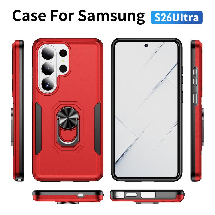 For Samsung Galaxy S26 Ultra 5G Pioneer Armor Heavy Duty PC Hybrid TPU Phone Case with Holder