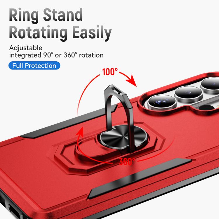 For Samsung Galaxy S26 Ultra 5G Pioneer Armor Heavy Duty PC Hybrid TPU Phone Case with Holder