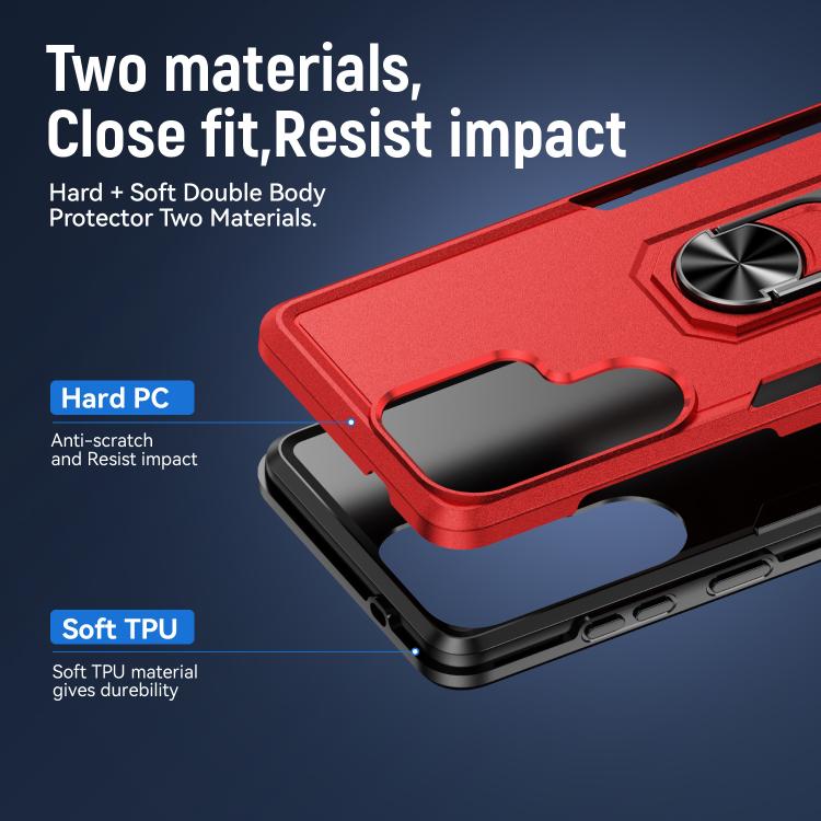 For Samsung Galaxy S26 Ultra 5G Pioneer Armor Heavy Duty PC Hybrid TPU Phone Case with Holder