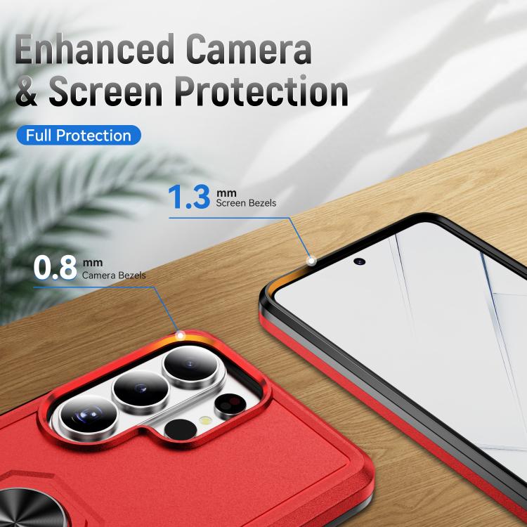 For Samsung Galaxy S26 Ultra 5G Pioneer Armor Heavy Duty PC Hybrid TPU Phone Case with Holder