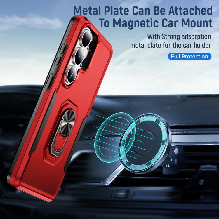 For Samsung Galaxy S26 Ultra 5G Pioneer Armor Heavy Duty PC Hybrid TPU Phone Case with Holder