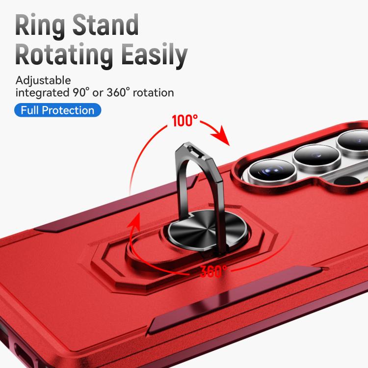 For Samsung Galaxy S26 Ultra 5G Pioneer Armor Heavy Duty PC Hybrid TPU Phone Case with Holder