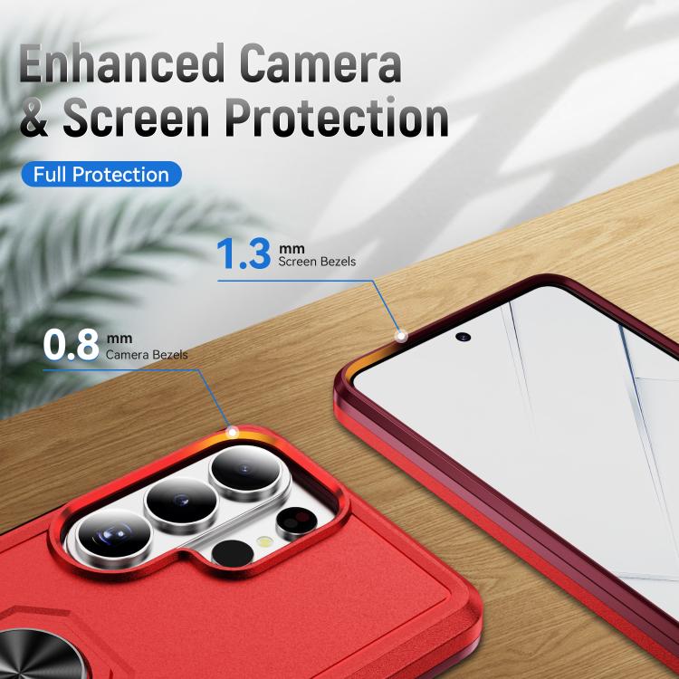For Samsung Galaxy S26 Ultra 5G Pioneer Armor Heavy Duty PC Hybrid TPU Phone Case with Holder