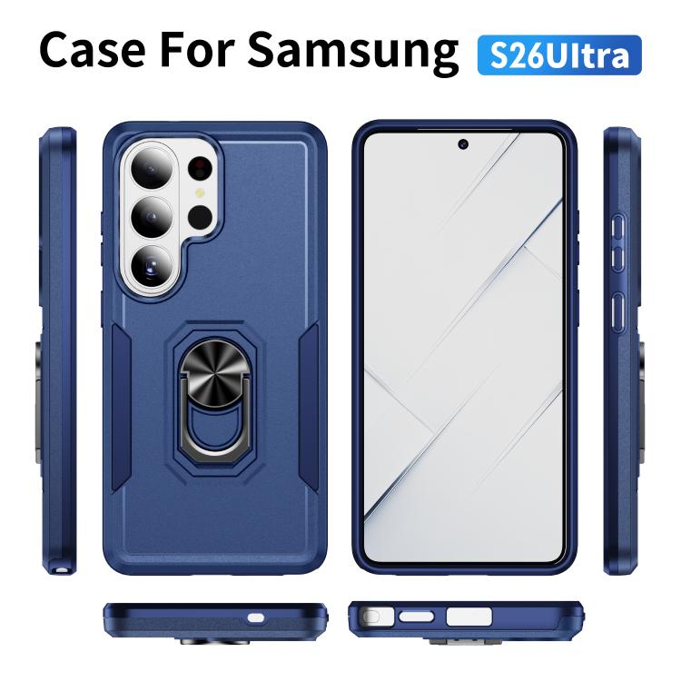 For Samsung Galaxy S26 Ultra 5G Pioneer Armor Heavy Duty PC Hybrid TPU Phone Case with Holder