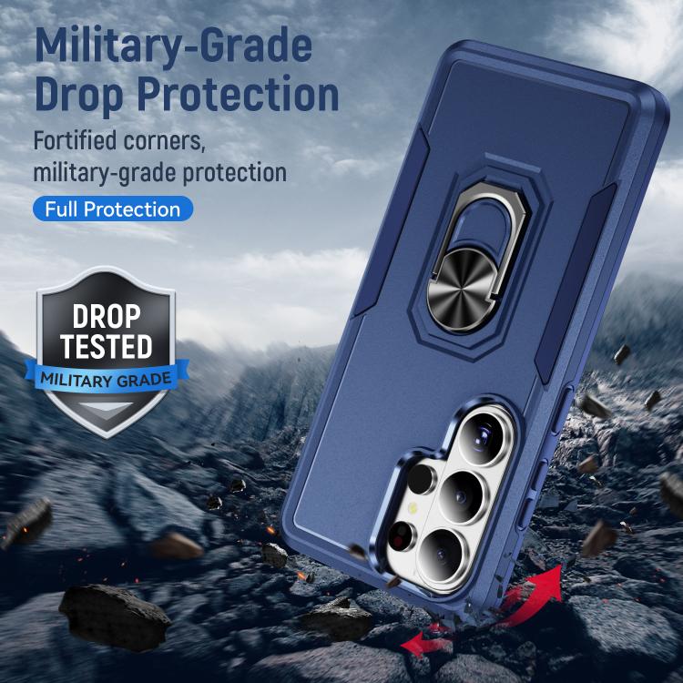 For Samsung Galaxy S26 Ultra 5G Pioneer Armor Heavy Duty PC Hybrid TPU Phone Case with Holder