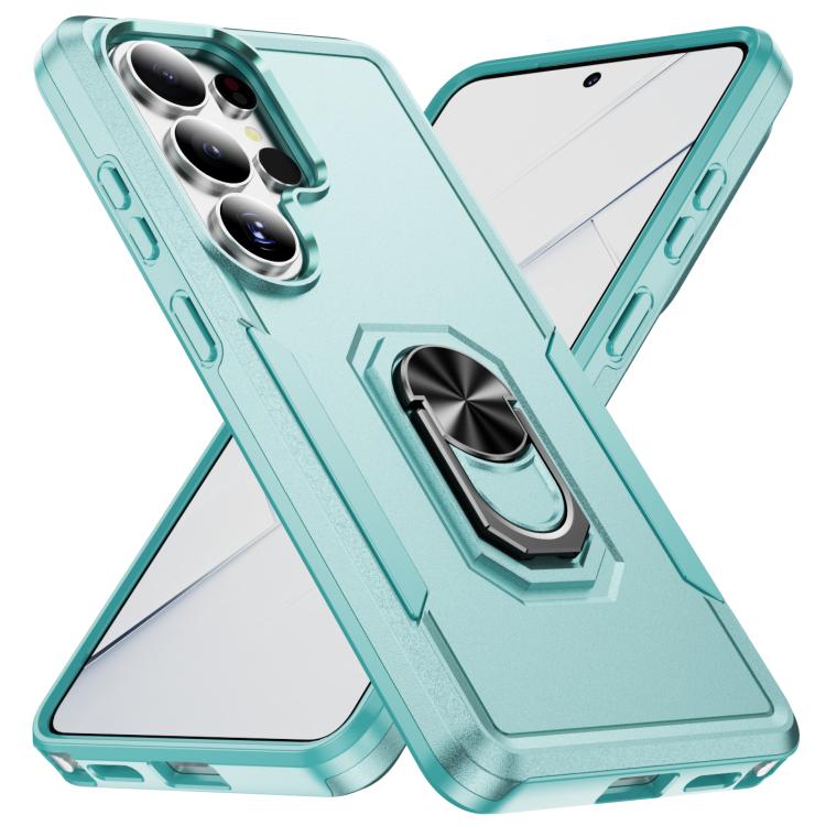 For Samsung Galaxy S26 Ultra 5G Pioneer Armor Heavy Duty PC Hybrid TPU Phone Case with Holder