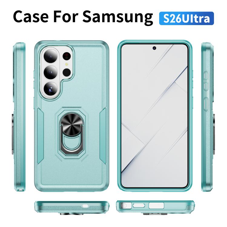 For Samsung Galaxy S26 Ultra 5G Pioneer Armor Heavy Duty PC Hybrid TPU Phone Case with Holder