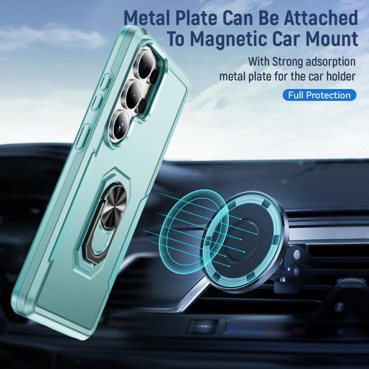 For Samsung Galaxy S26 Ultra 5G Pioneer Armor Heavy Duty PC Hybrid TPU Phone Case with Holder
