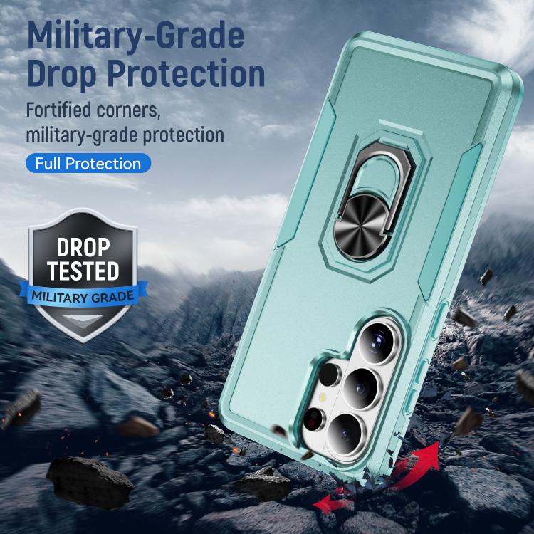 For Samsung Galaxy S26 Ultra 5G Pioneer Armor Heavy Duty PC Hybrid TPU Phone Case with Holder