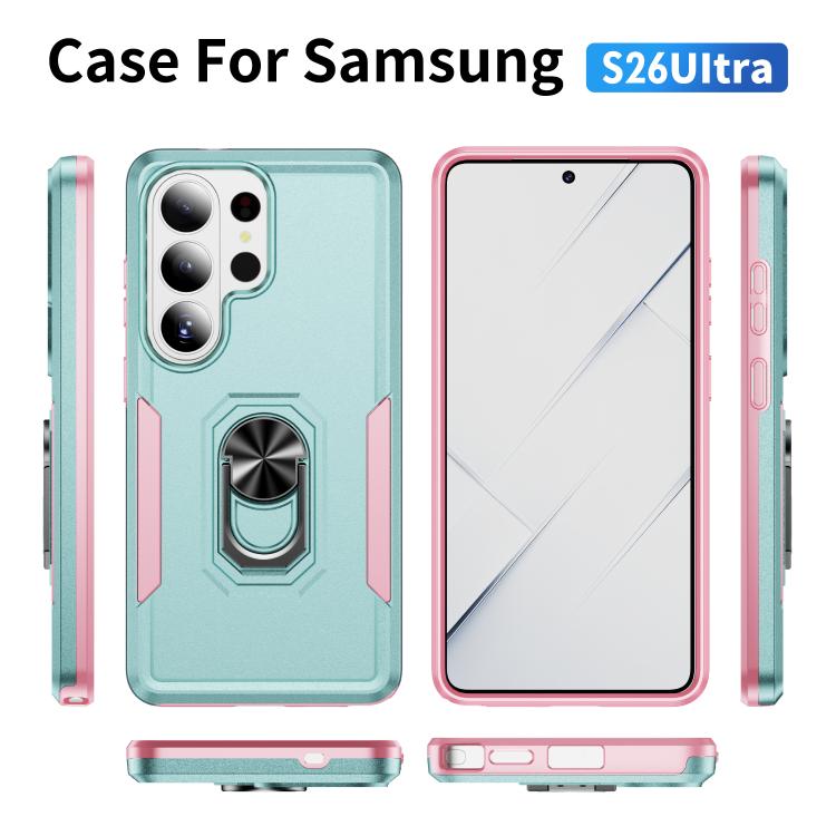 For Samsung Galaxy S26 Ultra 5G Pioneer Armor Heavy Duty PC Hybrid TPU Phone Case with Holder