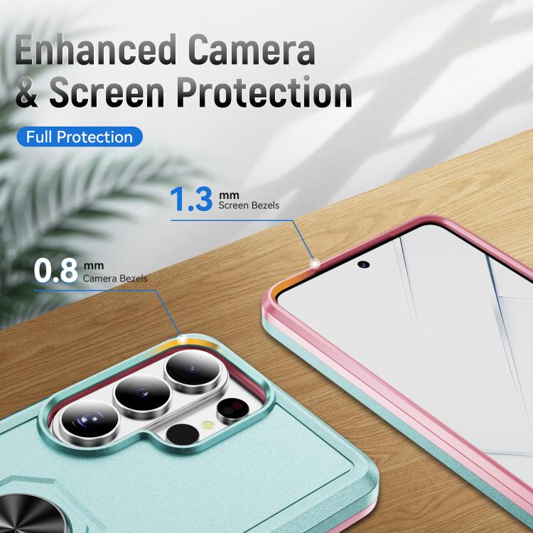 For Samsung Galaxy S26 Ultra 5G Pioneer Armor Heavy Duty PC Hybrid TPU Phone Case with Holder