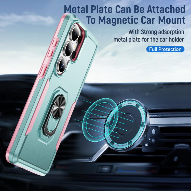 For Samsung Galaxy S26 Ultra 5G Pioneer Armor Heavy Duty PC Hybrid TPU Phone Case with Holder