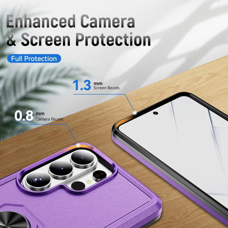 For Samsung Galaxy S26 Ultra 5G Pioneer Armor Heavy Duty PC Hybrid TPU Phone Case with Holder