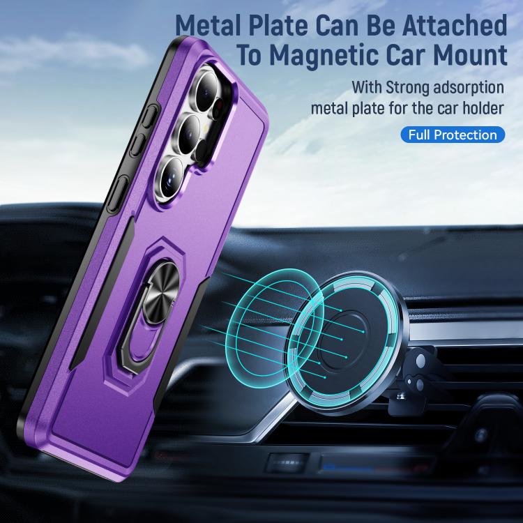 For Samsung Galaxy S26 Ultra 5G Pioneer Armor Heavy Duty PC Hybrid TPU Phone Case with Holder