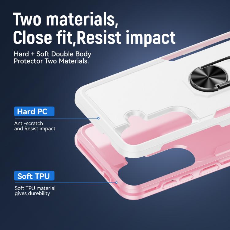 For Samsung Galaxy S26+ 5G Pioneer Armor Heavy Duty PC Hybrid TPU Phone Case with Holder