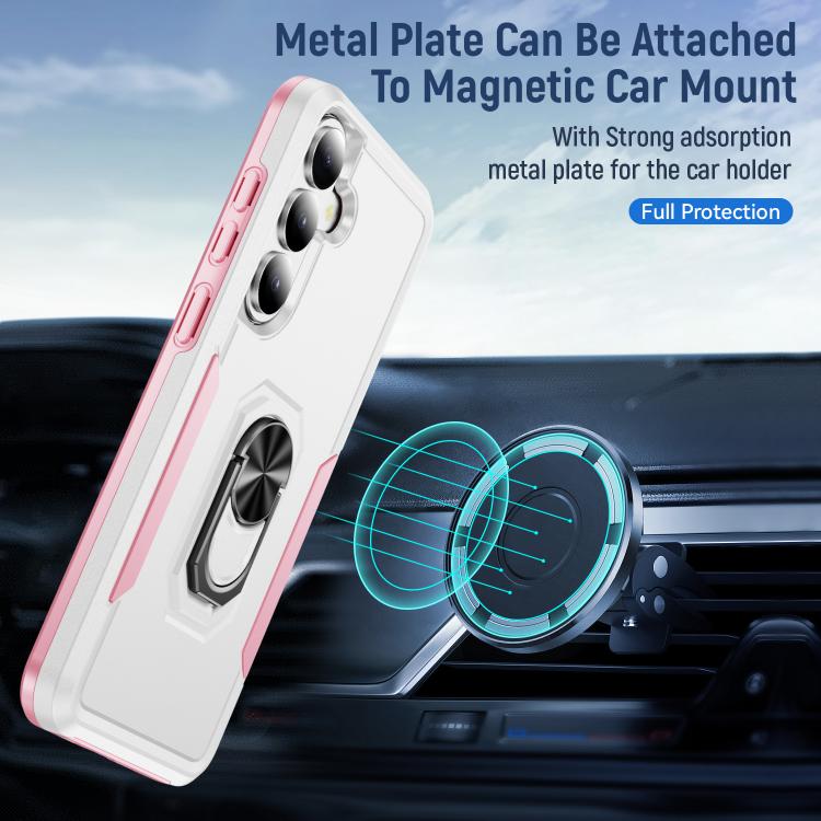 For Samsung Galaxy S26+ 5G Pioneer Armor Heavy Duty PC Hybrid TPU Phone Case with Holder