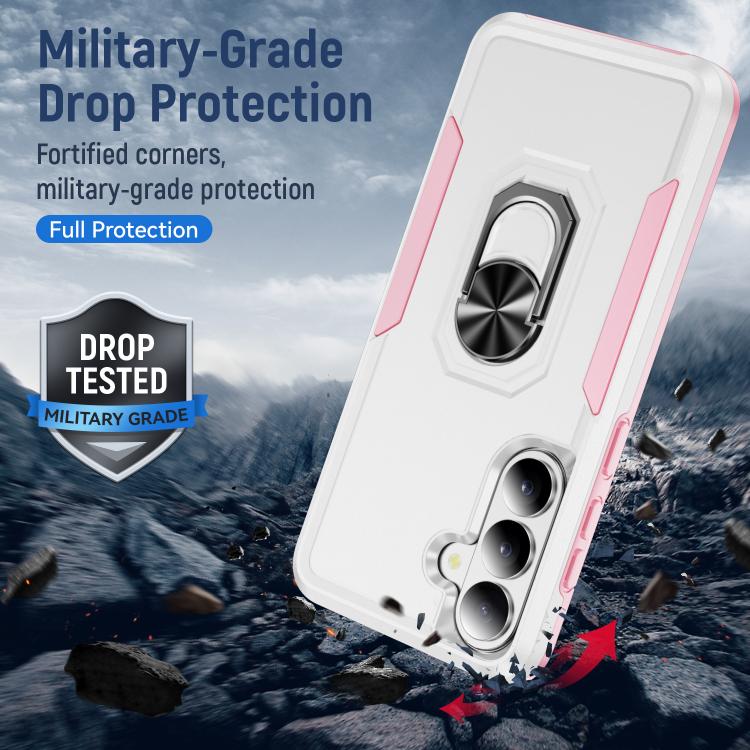 For Samsung Galaxy S26+ 5G Pioneer Armor Heavy Duty PC Hybrid TPU Phone Case with Holder